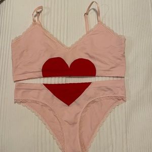 Victoria’s Secret Heart Bralette and Bikini Set